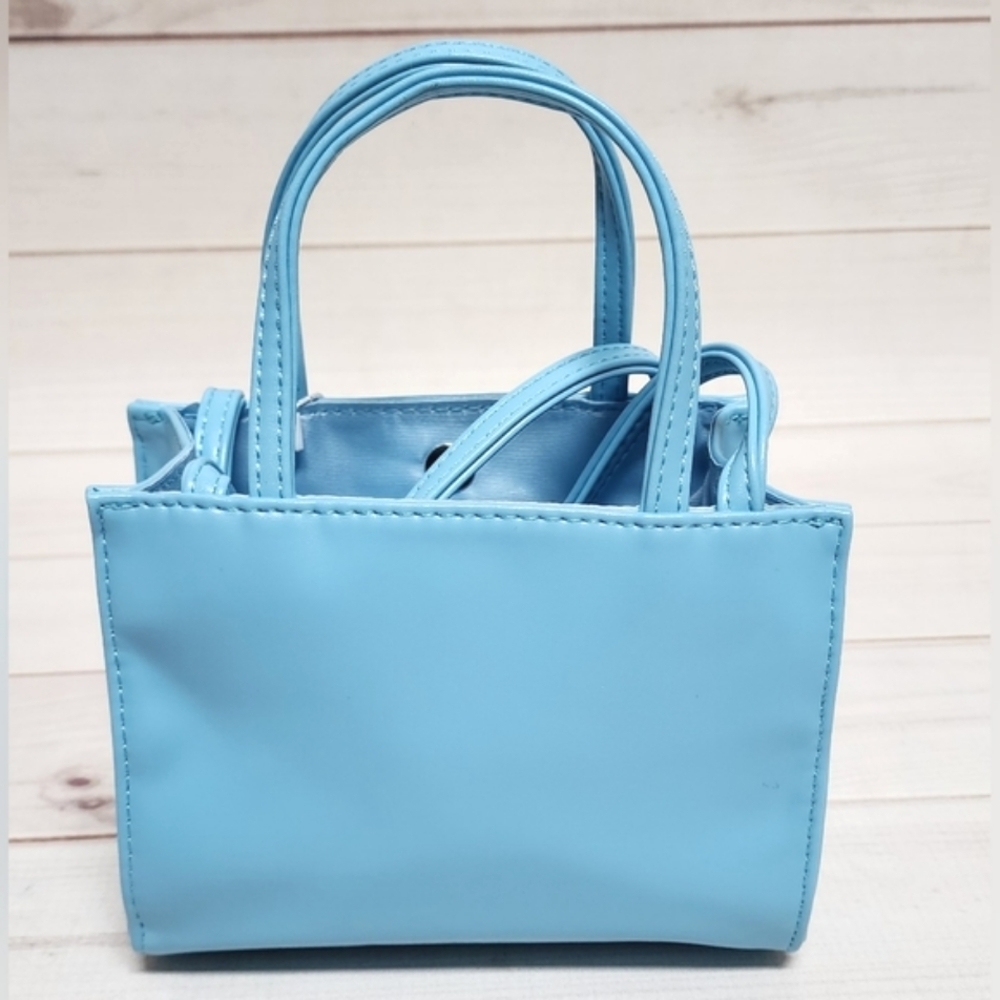 NWT Faux Luxury Vegan Leather Small Crossbody Shopping Bag - Picture 9 of 15